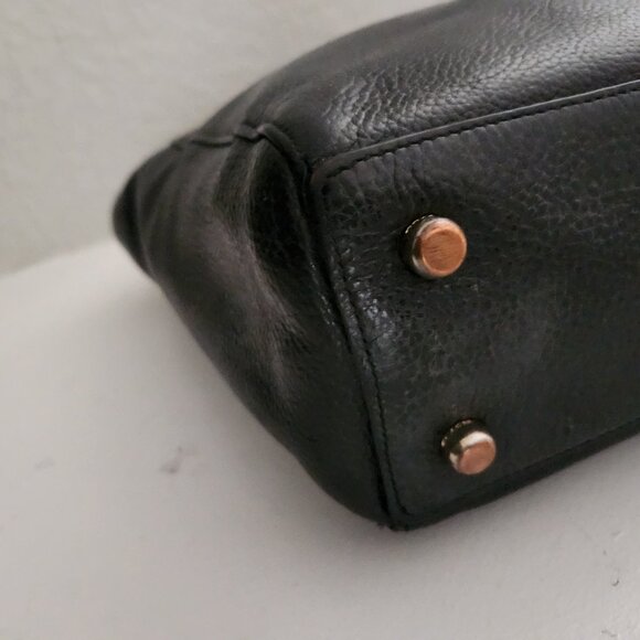 Euc Coach Marlie Black Leather Shoulder Bag Tote Purse - Picture 9 of 15